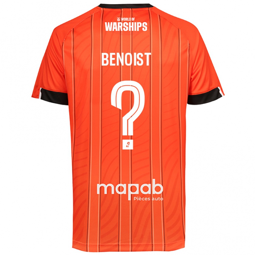 Kandiny Enfant Maillot Baptiste Benoist #0 Orange Tenues Domicile 2024/25 T-Shirt