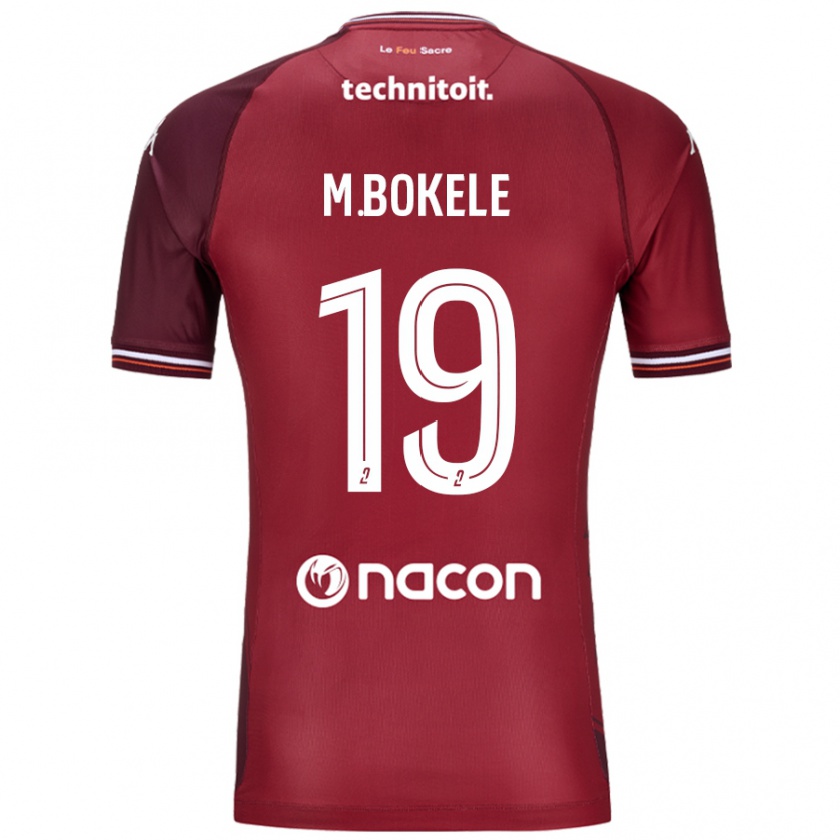 Kandiny Enfant Maillot Morgan Bokele #19 Rouge Grenade Tenues Domicile 2024/25 T-Shirt