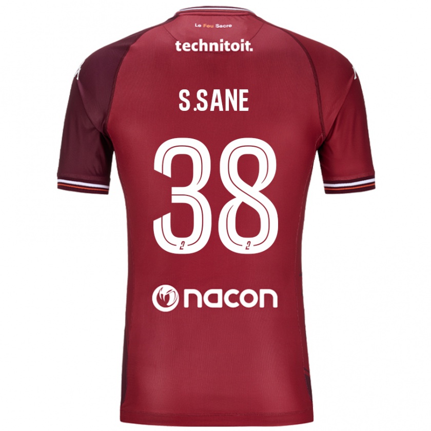 Kandiny Enfant Maillot Sadibou Sané #38 Rouge Grenade Tenues Domicile 2024/25 T-Shirt