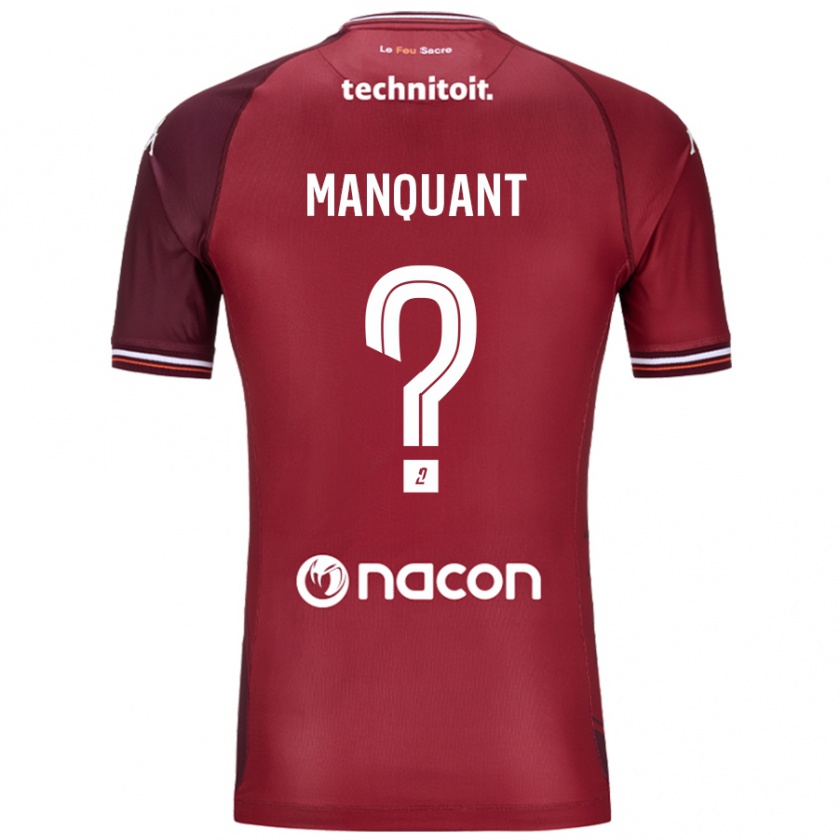 Kandiny Enfant Maillot Joris Manquant #0 Rouge Grenade Tenues Domicile 2024/25 T-Shirt