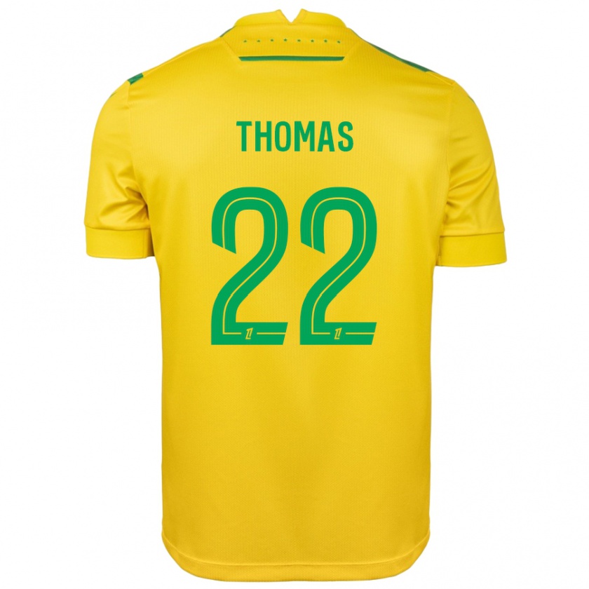 Kandiny Enfant Maillot Sorba Thomas #22 Jaune Vert Tenues Domicile 2024/25 T-Shirt