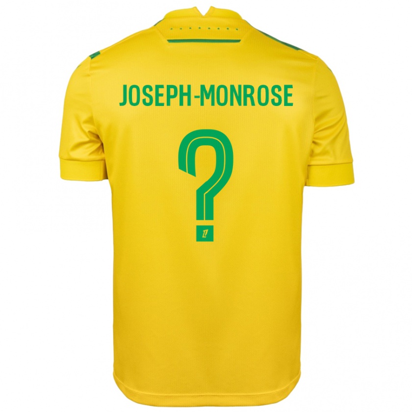 Kandiny Enfant Maillot Florian Joseph-Monrose #0 Jaune Vert Tenues Domicile 2024/25 T-Shirt