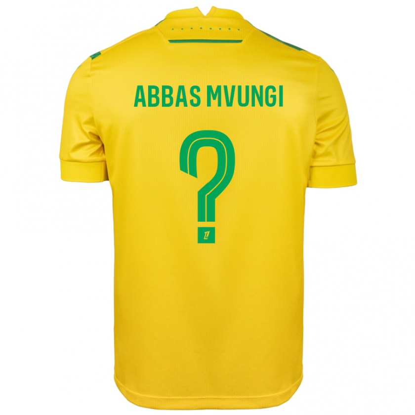 Kandiny Enfant Maillot Omar Abbas Mvungi #0 Jaune Vert Tenues Domicile 2024/25 T-Shirt