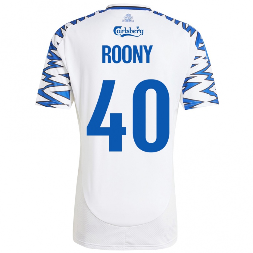 Kandiny Enfant Maillot Roony Bardghji #40 Blanc Bleu Ciel Tenues Domicile 2024/25 T-Shirt