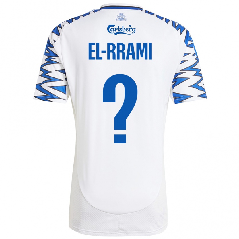 Kandiny Enfant Maillot Jamil El-Rrami #0 Blanc Bleu Ciel Tenues Domicile 2024/25 T-Shirt