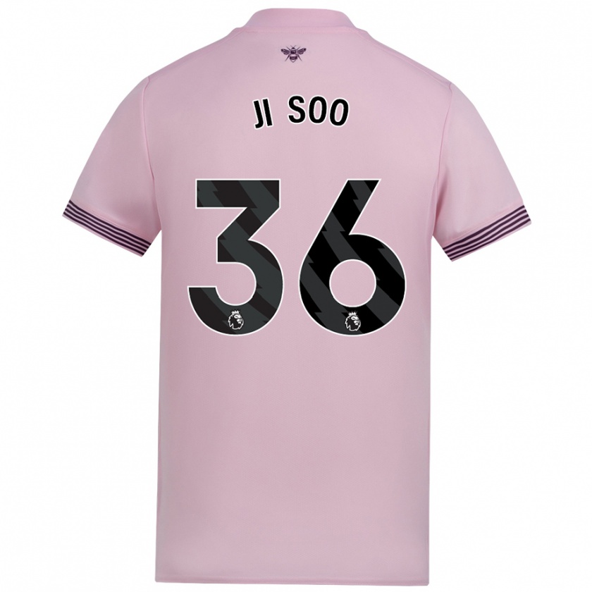 Kandiny Enfant Maillot Ji-Soo Kim #36 Rose Tenues Extérieur 2024/25 T-Shirt