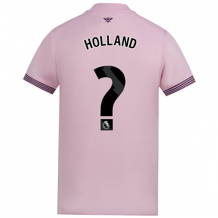 Kandiny Enfant Maillot Isaac Holland #0 Rose Tenues Extérieur 2024/25 T-Shirt