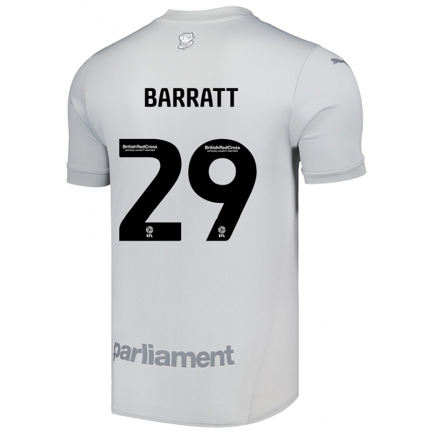 Kandiny Enfant Maillot Connor Barratt #29 Gris Argenté Tenues Extérieur 2024/25 T-Shirt