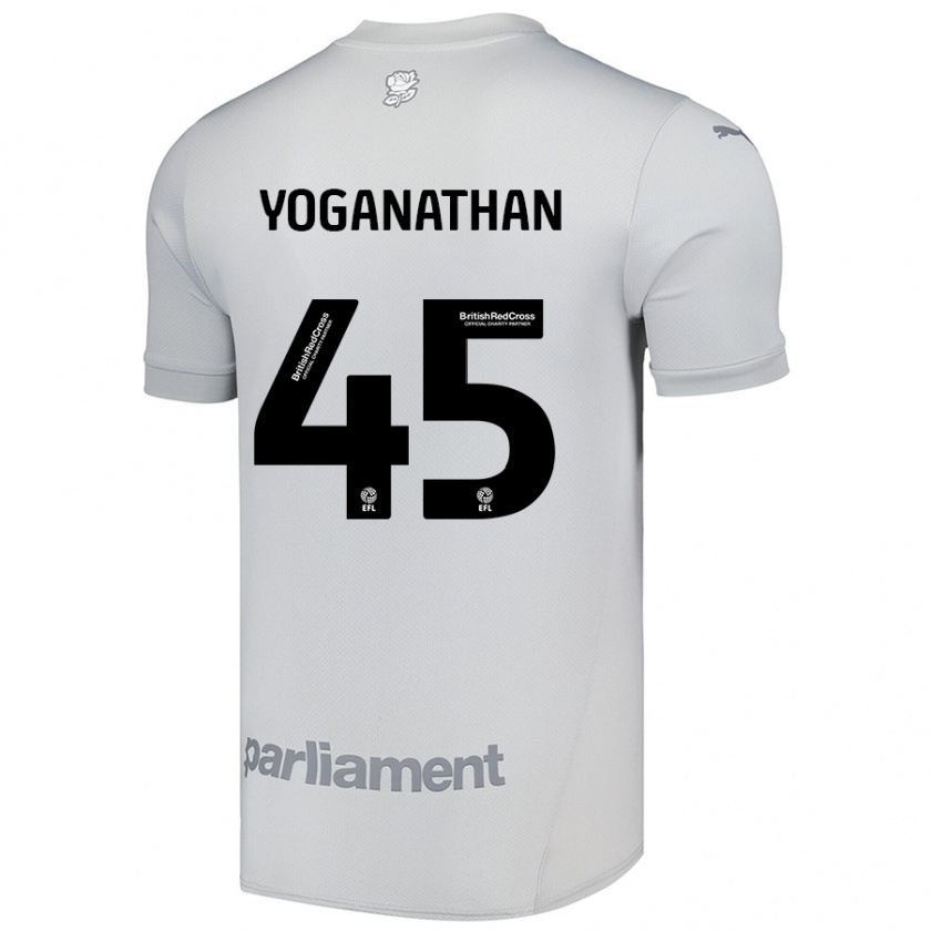 Kandiny Enfant Maillot Vimal Yoganathan #45 Gris Argenté Tenues Extérieur 2024/25 T-Shirt