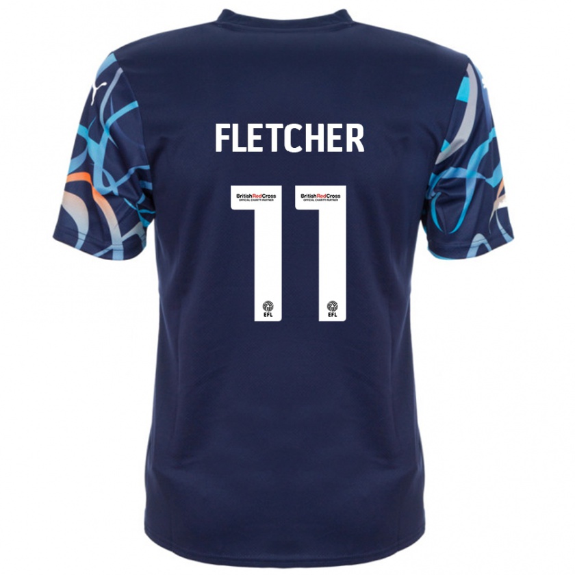 Kandiny Enfant Maillot Ashley Fletcher #11 Bleu Marine Tenues Extérieur 2024/25 T-Shirt