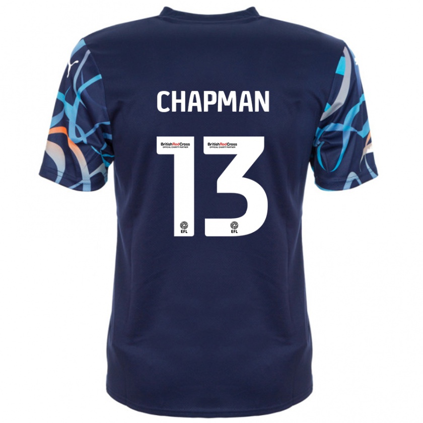 Kandiny Enfant Maillot Mackenzie Chapman #13 Bleu Marine Tenues Extérieur 2024/25 T-Shirt