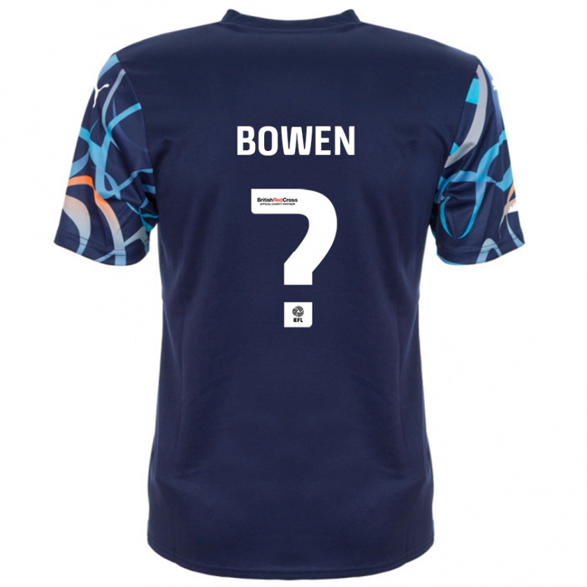 Kandiny Enfant Maillot Taylor Bowen #0 Bleu Marine Tenues Extérieur 2024/25 T-Shirt