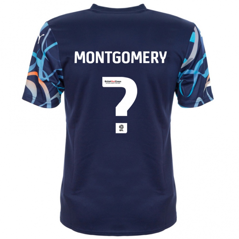 Kandiny Enfant Maillot Aleysha Montgomery #0 Bleu Marine Tenues Extérieur 2024/25 T-Shirt