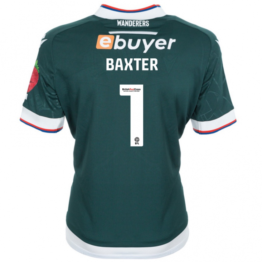 Kandiny Enfant Maillot Nathan Baxter #1 Vert Foncé Tenues Extérieur 2024/25 T-Shirt