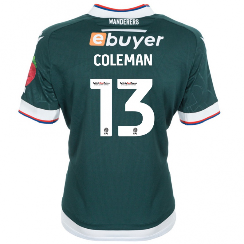 Kandiny Enfant Maillot Joel Coleman #13 Vert Foncé Tenues Extérieur 2024/25 T-Shirt