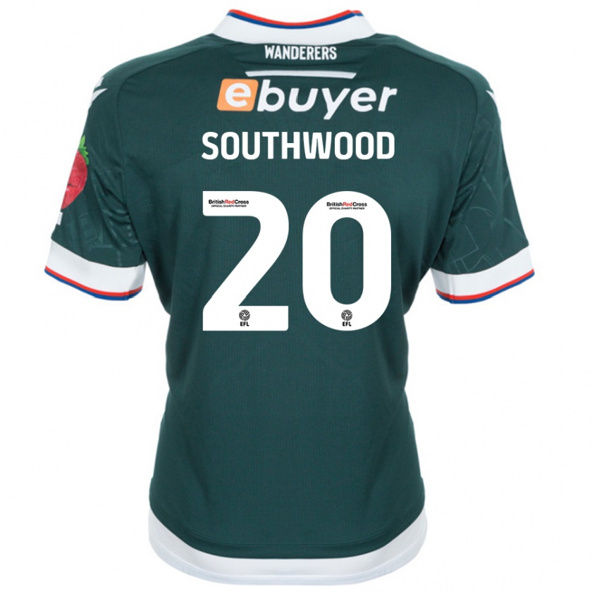 Kandiny Enfant Maillot Luke Southwood #20 Vert Foncé Tenues Extérieur 2024/25 T-Shirt