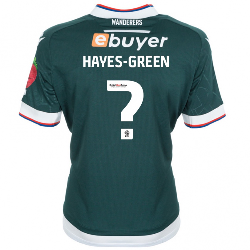 Kandiny Enfant Maillot Charlie Hayes-Green #0 Vert Foncé Tenues Extérieur 2024/25 T-Shirt