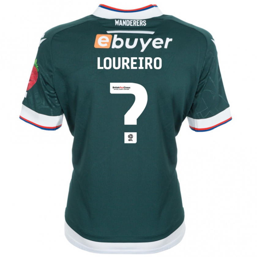 Kandiny Enfant Maillot Giovanni Loureiro #0 Vert Foncé Tenues Extérieur 2024/25 T-Shirt