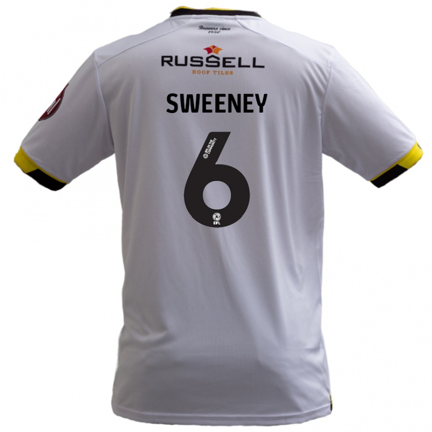 Kandiny Enfant Maillot Ryan Sweeney #6 Blanc Tenues Extérieur 2024/25 T-Shirt