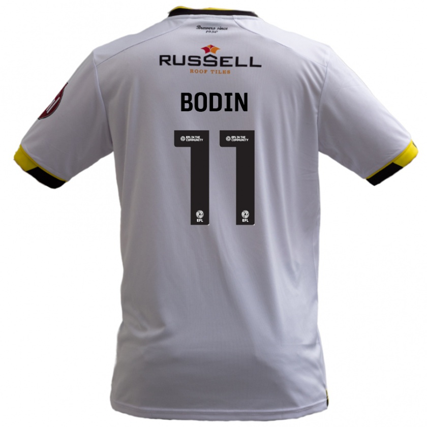 Kandiny Enfant Maillot Billy Bodin #11 Blanc Tenues Extérieur 2024/25 T-Shirt