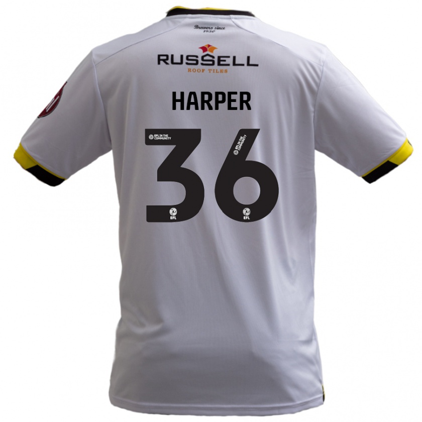 Kandiny Enfant Maillot Rekeem Harper #36 Blanc Tenues Extérieur 2024/25 T-Shirt