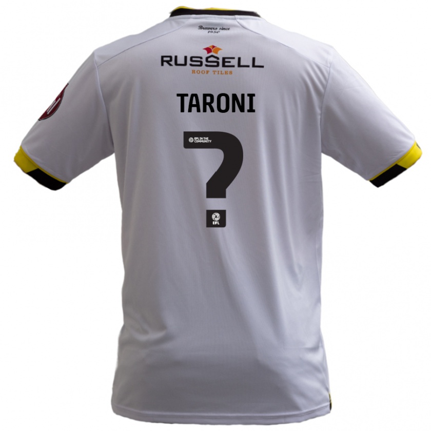 Kandiny Enfant Maillot Josh Taroni #0 Blanc Tenues Extérieur 2024/25 T-Shirt