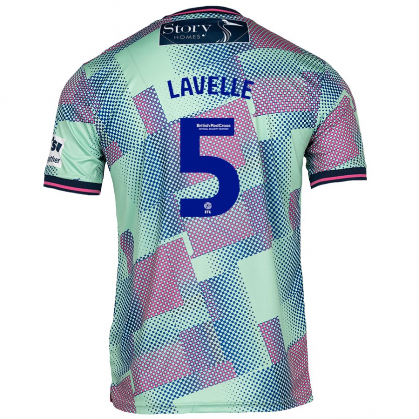 Kandiny Enfant Maillot Sam Lavelle #5 Vert Tenues Extérieur 2024/25 T-Shirt