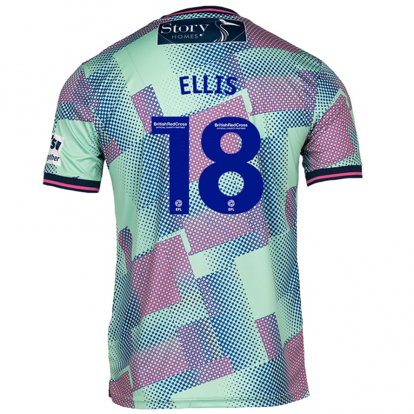 Kandiny Enfant Maillot Jack Ellis #18 Vert Tenues Extérieur 2024/25 T-Shirt