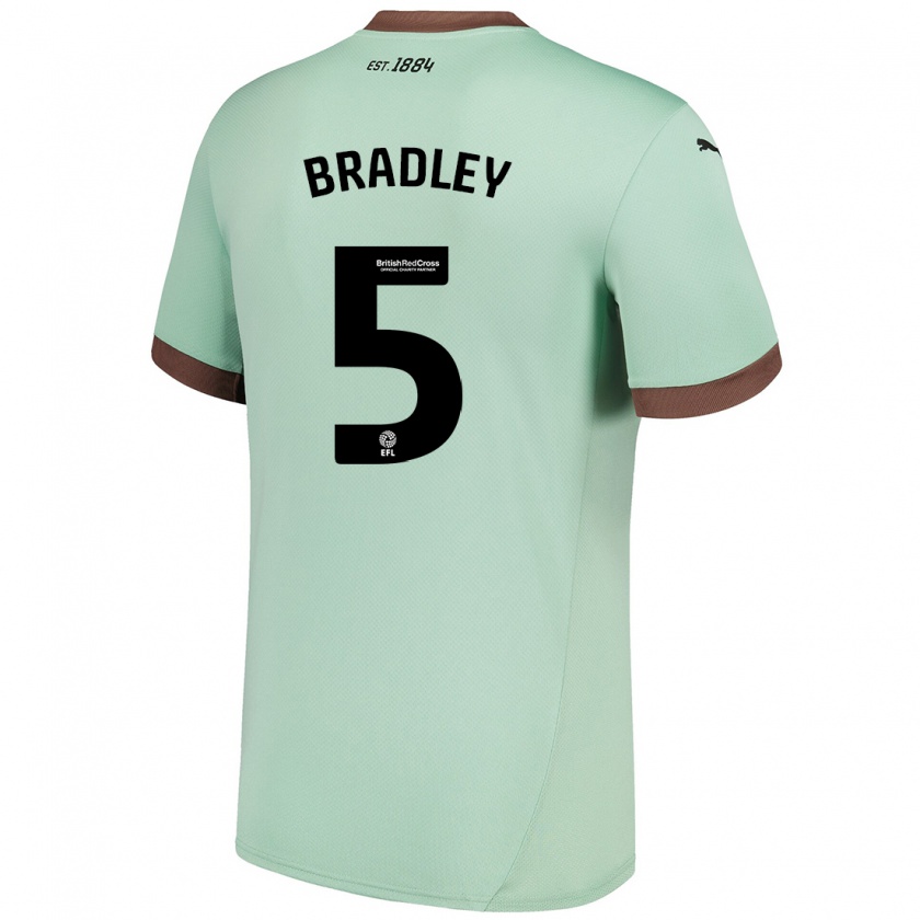 Kandiny Enfant Maillot Sonny Bradley #5 Vert Pâle Tenues Extérieur 2024/25 T-Shirt