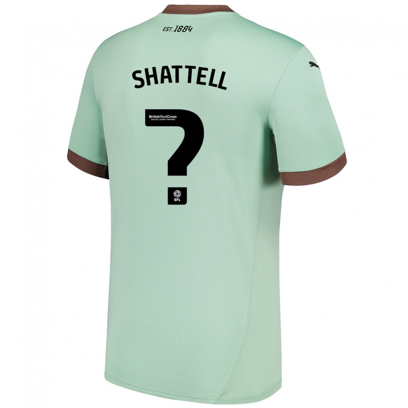 Kandiny Enfant Maillot Josh Shattell #0 Vert Pâle Tenues Extérieur 2024/25 T-Shirt