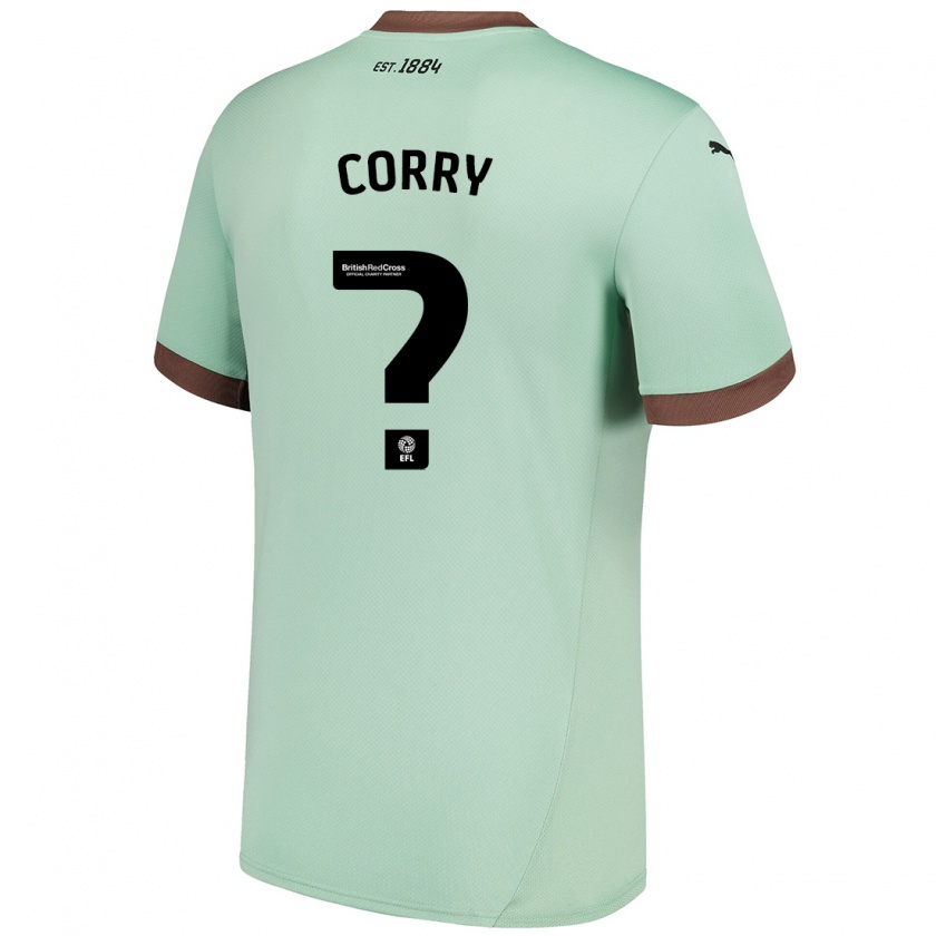 Kandiny Enfant Maillot Sean Corry #0 Vert Pâle Tenues Extérieur 2024/25 T-Shirt