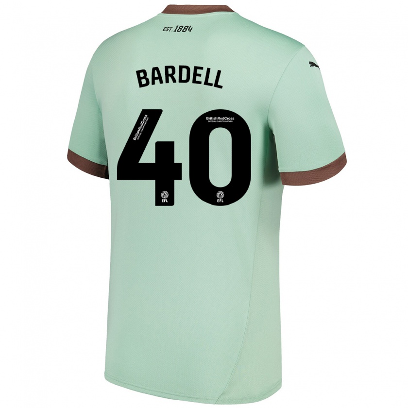 Kandiny Enfant Maillot Max Bardell #40 Vert Pâle Tenues Extérieur 2024/25 T-Shirt