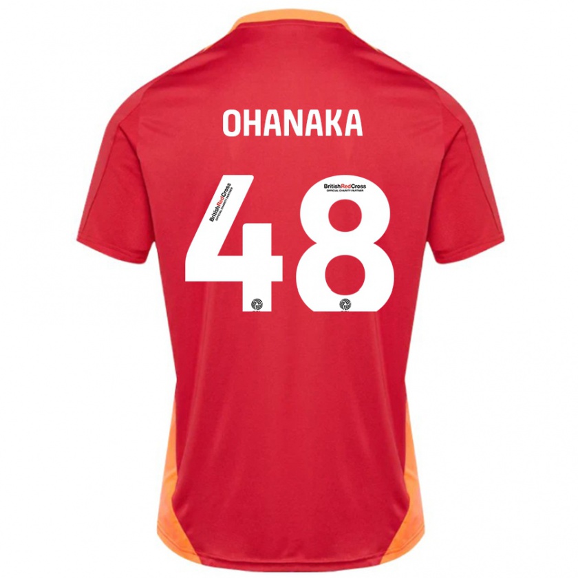 Kandiny Enfant Maillot Santino Ohanaka #48 Bleu Blanc Cassé Tenues Extérieur 2024/25 T-Shirt