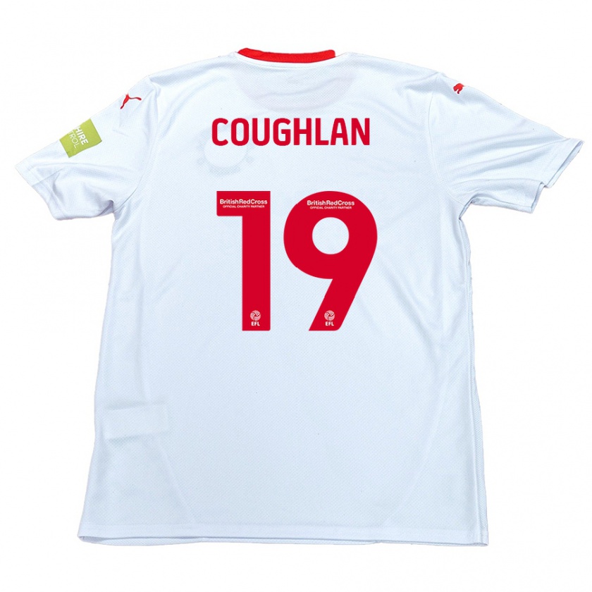 Kandiny Enfant Maillot Ronan Coughlan #19 Blanc Tenues Extérieur 2024/25 T-Shirt