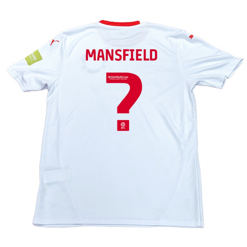 Kandiny Enfant Maillot Ronan Mansfield #0 Blanc Tenues Extérieur 2024/25 T-Shirt