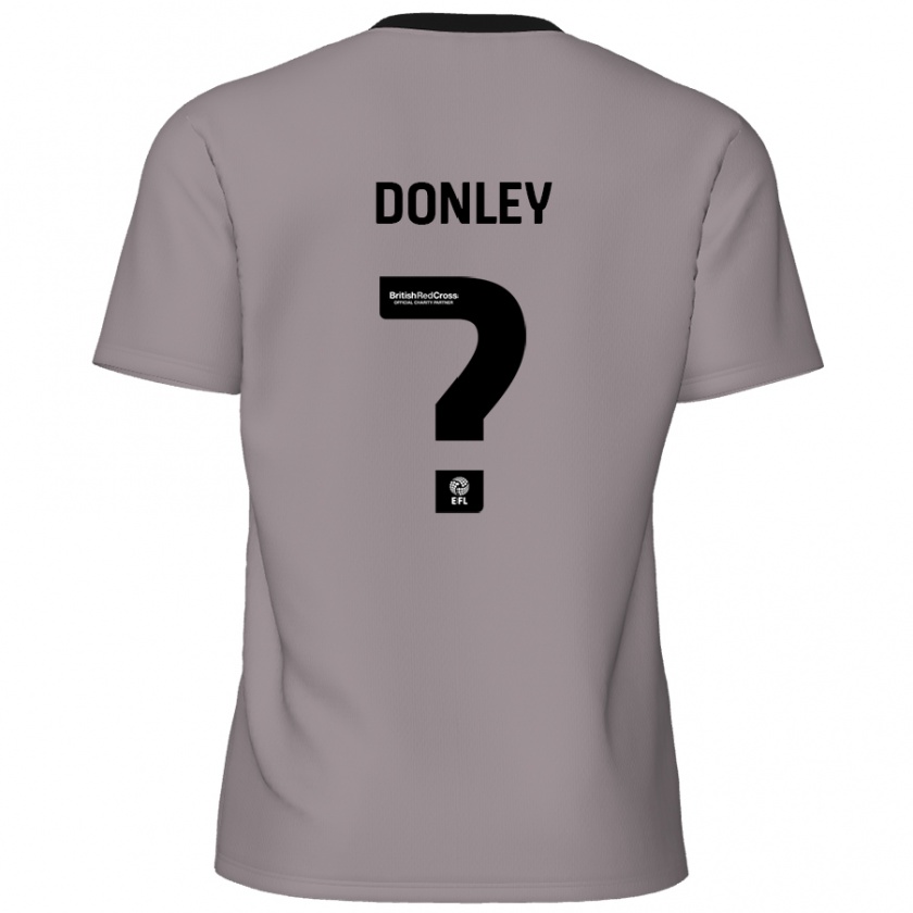 Kandiny Enfant Maillot Jamie Donley #0 Gris Tenues Extérieur 2024/25 T-Shirt