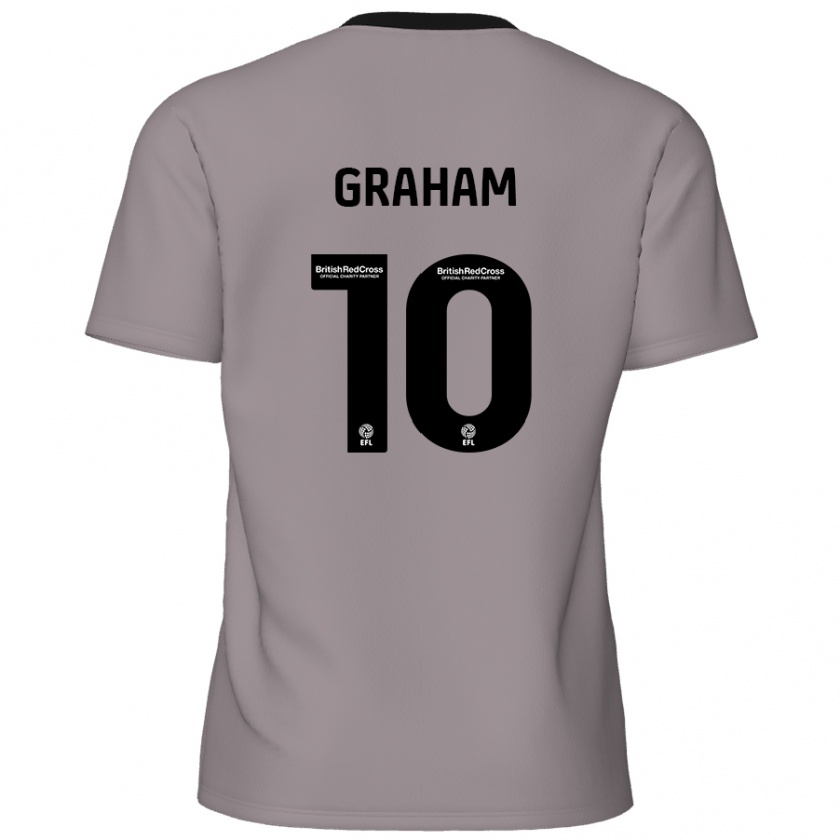 Kandiny Enfant Maillot Jordan Graham #10 Gris Tenues Extérieur 2024/25 T-Shirt