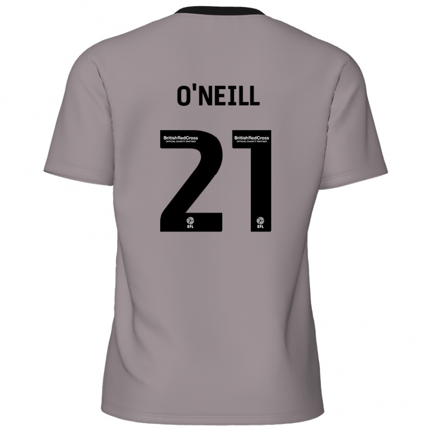 Kandiny Enfant Maillot Ollie O'neill #21 Gris Tenues Extérieur 2024/25 T-Shirt