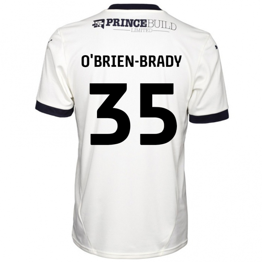 Kandiny Enfant Maillot Donay O'brien-Brady #35 Blanc Cassé Noir Tenues Extérieur 2024/25 T-Shirt