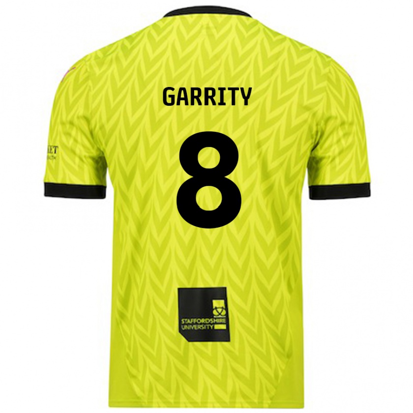 Kandiny Enfant Maillot Ben Garrity #8 Vert Fluo Tenues Extérieur 2024/25 T-Shirt