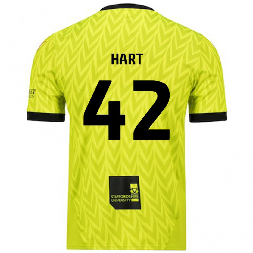 Kandiny Enfant Maillot Sam Hart #42 Vert Fluo Tenues Extérieur 2024/25 T-Shirt