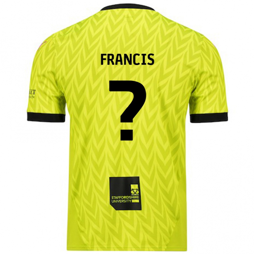 Kandiny Enfant Maillot Louis Francis #0 Vert Fluo Tenues Extérieur 2024/25 T-Shirt