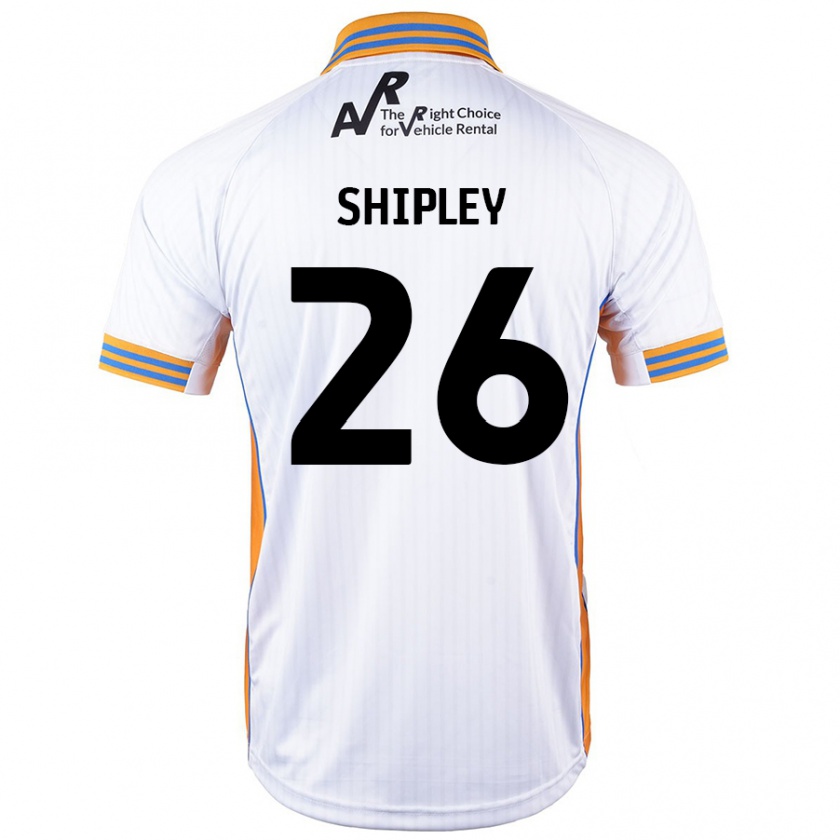 Kandiny Enfant Maillot Jordan Shipley #26 Blanc Tenues Extérieur 2024/25 T-Shirt