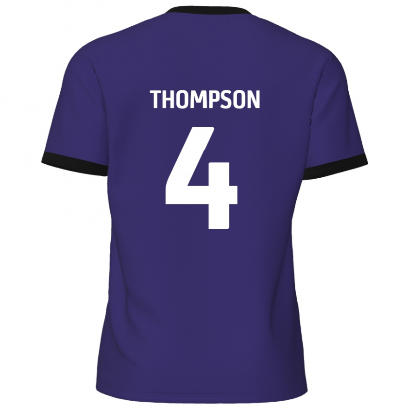 Kandiny Enfant Maillot Nathan Thompson #4 Violet Tenues Extérieur 2024/25 T-Shirt