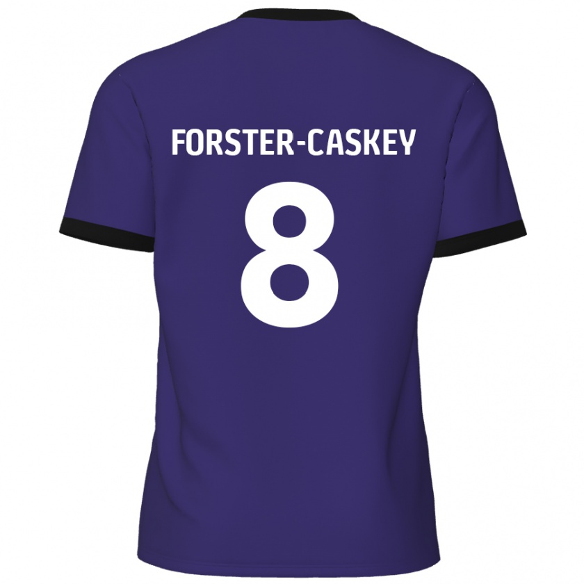 Kandiny Enfant Maillot Jake Forster-Caskey #8 Violet Tenues Extérieur 2024/25 T-Shirt