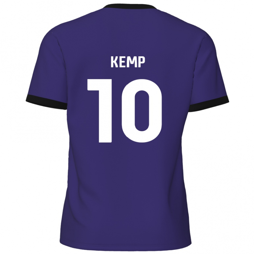 Kandiny Enfant Maillot Dan Kemp #10 Violet Tenues Extérieur 2024/25 T-Shirt