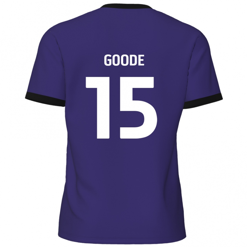 Kandiny Enfant Maillot Charlie Goode #15 Violet Tenues Extérieur 2024/25 T-Shirt