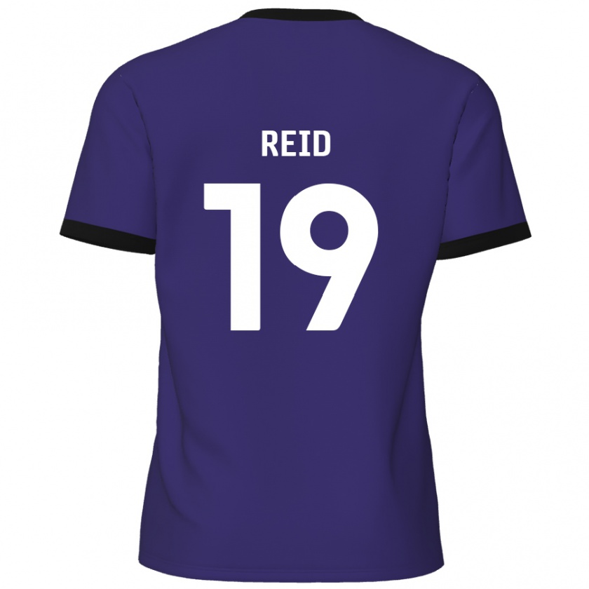 Kandiny Enfant Maillot Jamie Reid #19 Violet Tenues Extérieur 2024/25 T-Shirt