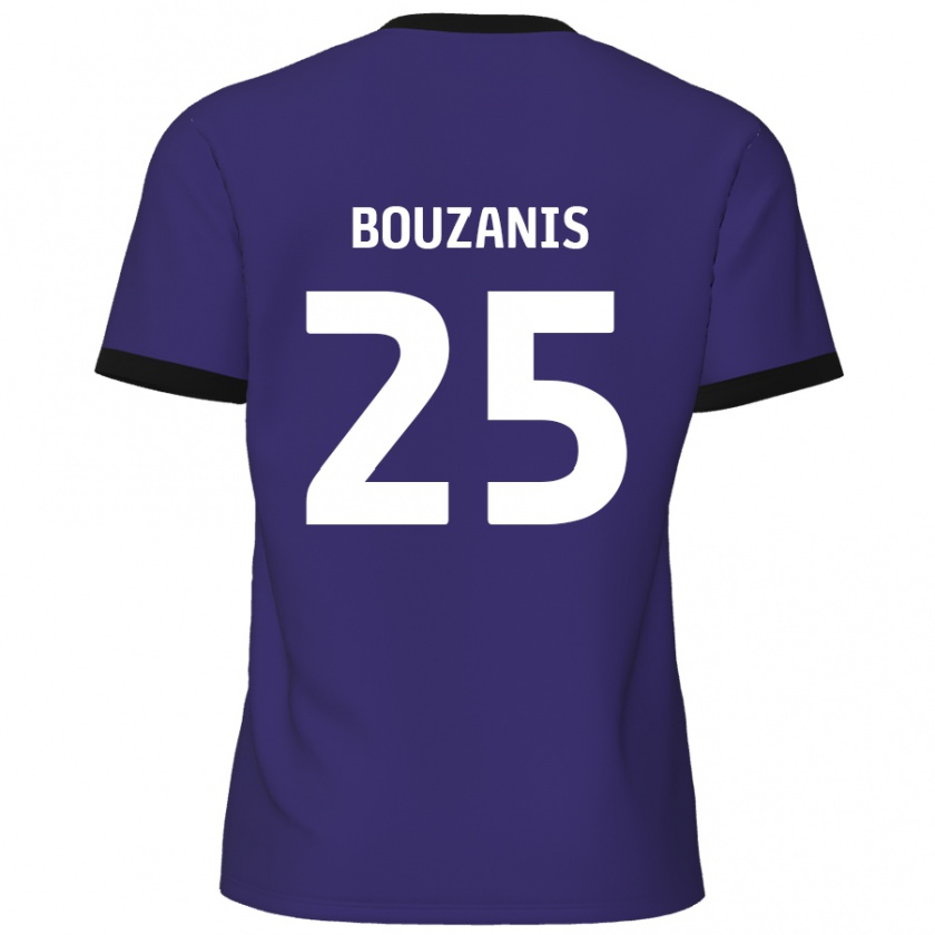 Kandiny Enfant Maillot Dean Bouzanis #25 Violet Tenues Extérieur 2024/25 T-Shirt