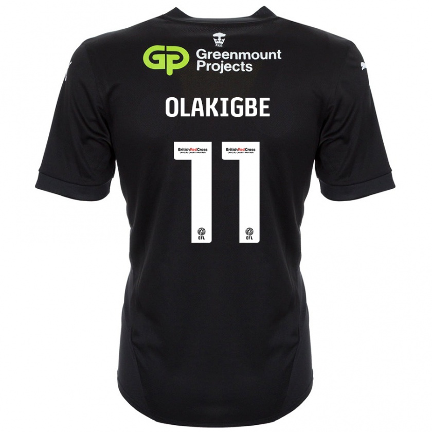 Kandiny Enfant Maillot Michael Olakigbe #11 Noir Tenues Extérieur 2024/25 T-Shirt